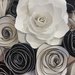 Bouquet fiori carta Bianco Nero