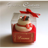 Bomboniera mini cake laurea