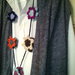 collana a uncinetto in lana con fiori fatta a mano - idea regalo - stile boho