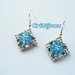 ORECCHINI ROMBI SWAROVSKI AZZURRI ARGENTO 