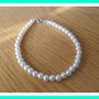 Bracciale perline bianche