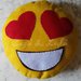 Cuscino Faccina Smile Emoji Emoticon Occhi Cuore Love Amore Peluche Pannolenci