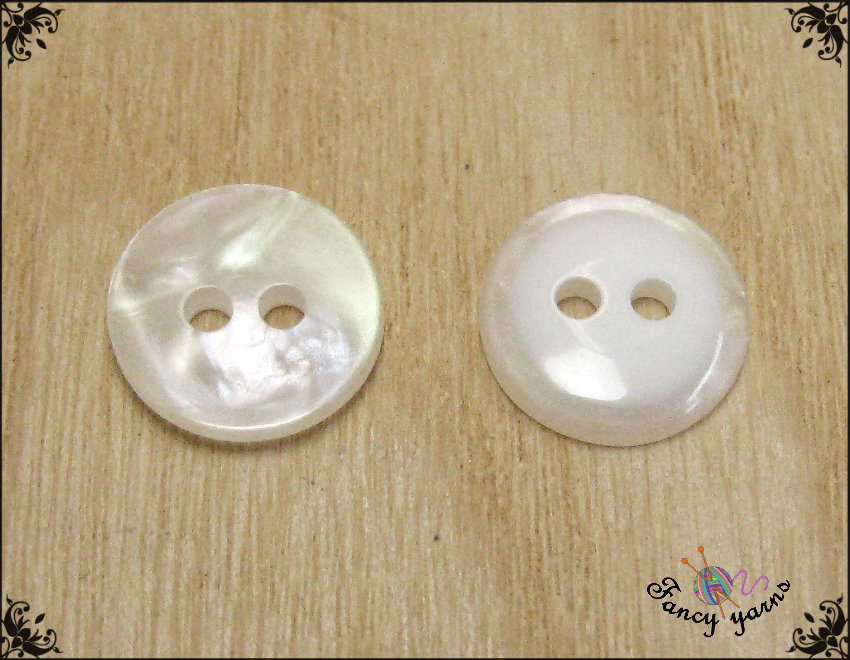 Prym Bottoni In Poliestere Per Bambini, 15 Mm, Bianco, Confezione Da 4 Pezzi, 2 Fori
