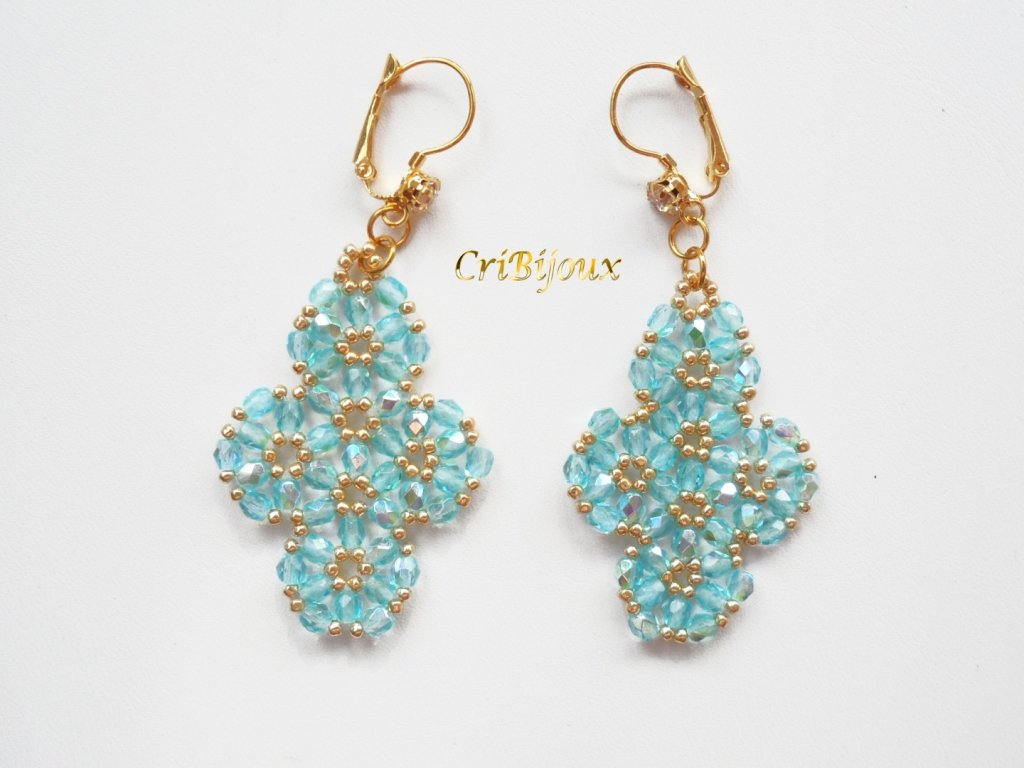 Orecchini A Borchia Donna Con Cristallo E Strass - Eleganti Colorati - Bigiotteria Moda