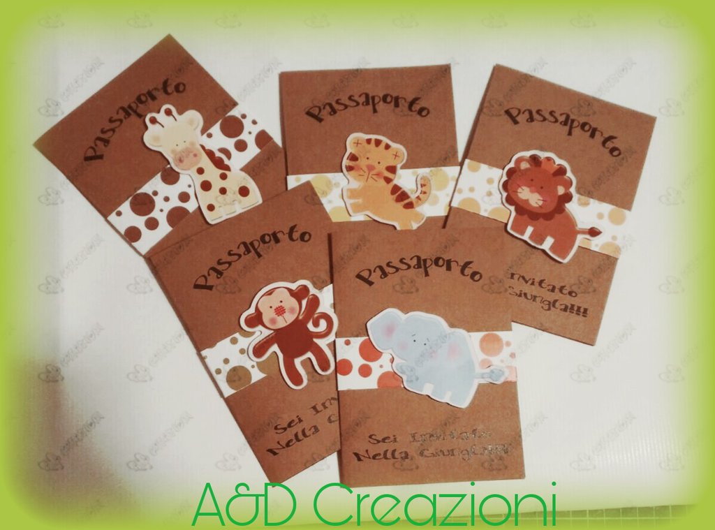 Yuzioey 50 Inviti Safari Per Baby Shower A Tema Animali Della Giungla Con Buste E Tagliandi - 5