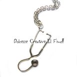 BNQL Collana per infermieri e preghiera con stetoscopio, battito cardiaco, collana per infermieri, regali per infermieri, studenti, colleghi, Acciaio inossidabile