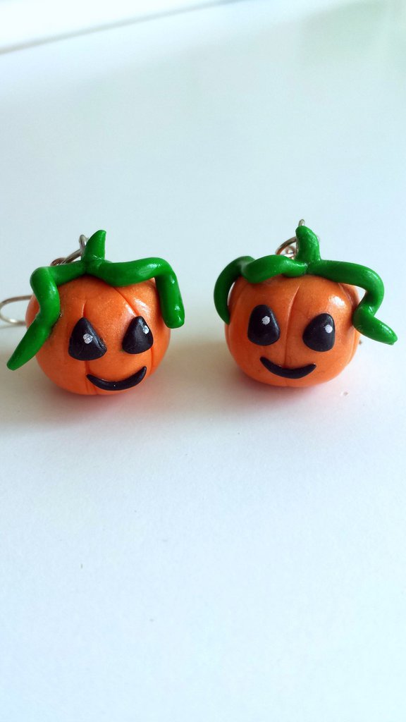 Orecchini A Clip In Acciaio Inox A Forma Di Zucca E Fantasma, Tema Halloween, 1,2 Cm, Con Sacchetto Di Velluto - 4