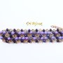 BRACCIALE VIOLA ORO CHAINMAIL CON CRISTALLI 