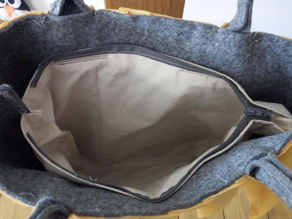 Borsa Frigo Rigida Borsa Per La Spesa In Feltro, 2 Pezzi, Borsa Per La Spesa, Pieghevole, Grande, Con Manico Stabile Con Chiusura, Cestino Per La Spesa Con Tasca Interna, In Feltro Per - 3