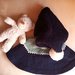 poncho mantella neonato fatto a mano lana blu e verde con cappuccio ai ferri- idea regalo bebè -  cardigan bimbo maglione gilet ai ferri