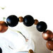 Orologio bracciale bianco donna elastico con perle di legno colorati nero bronzo oro Regalo di Natale per donna 