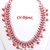 COLLANA ROSSA ARGENTO IN CHAINMAIL CON CRISTALLI 