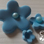 FIORI di ZUCCHERO per Torte_Cupcake_Decorazione_40 pezzi _Azzurro