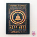 Targhetta in legno "HAPPINESS..." - Buddha