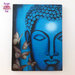 Targhetta in legno Buddha - blu 