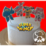 TOPPER per torta Super WINGS  _CIALDA _COMPLEANNO_Cup Cake _DECORAZIONE