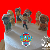 TOPPER per torta PAW PATROL _CIALDA _COMPLEANNO_Cup Cake _DECORAZIONE