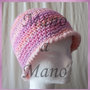 Cappello a cloche rosa sfumato