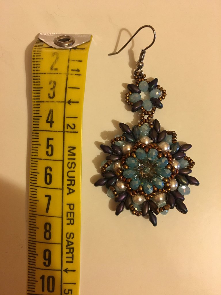 Orecchini A Clip In Vetro Di Murano Autentico – Cabochon Sparkles Colore Blu Navy, Fatti A Mano A Venezia - 2