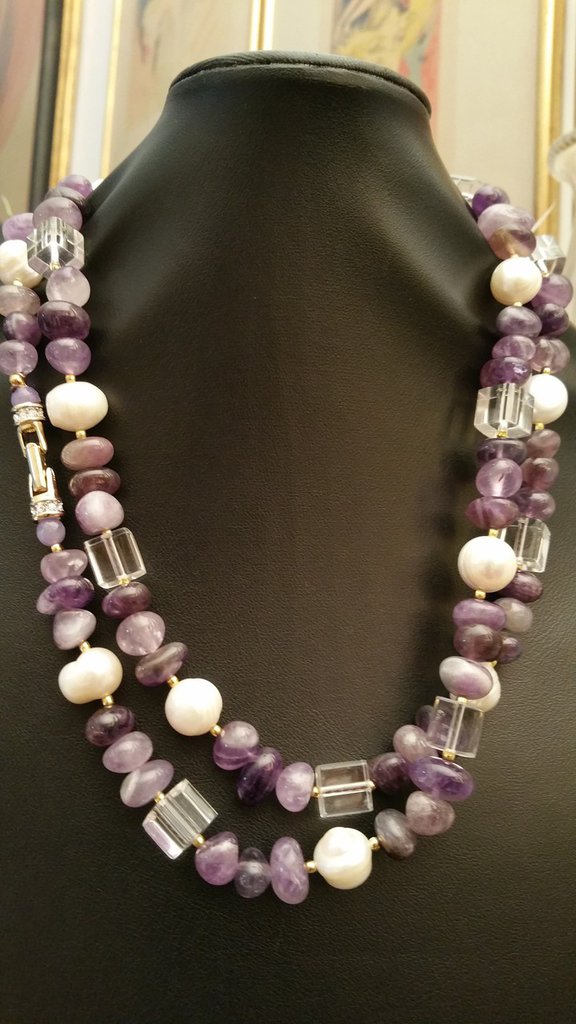 Collier Long De Perles Fantaisie Pour Femme - Bijou De Bigiotteria (neuf Sans Emballage)