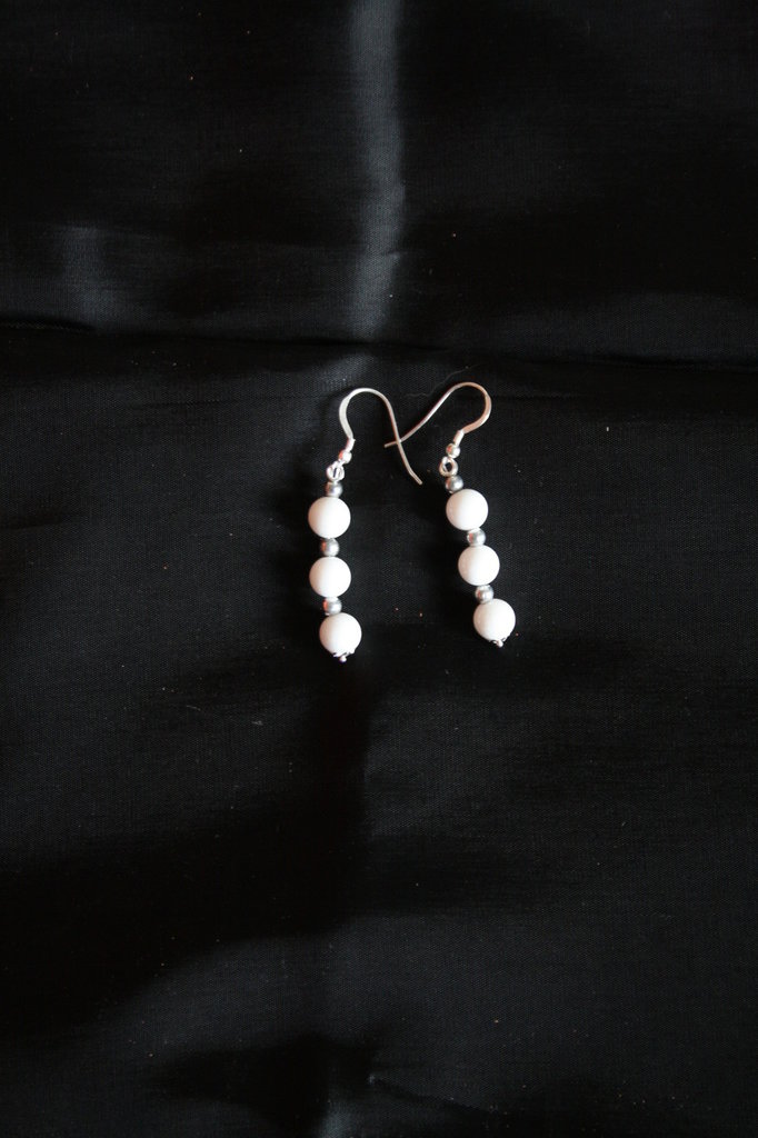 Orecchini Pendenti Con Perle E Fiocco Bianco Per Donna - Eleganti Gioielli A Goccia, Regalo In Scatola Rosa