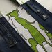 Borsa in jeans e stoffa verde