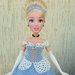 Barbie abito Cenerentola in tissage danese