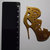 OUTLET ciondolo scarpa donna in plexiglass dorato
