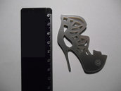 OUTLET ciondolo scarpa donna in plexiglass argento