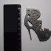 OUTLET ciondolo scarpa donna in plexiglass argento