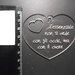 OUTLET - Ciondolo cuore plexiglass trasparente con scritta incisa a laser