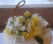 Bouquet di fiori in pasta di zucchero