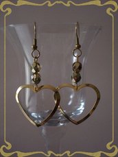 orecchini golden hearts