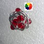 ANELLO  *ARGENTO CON GOCCE DI CRISTALLO ROSSO* CON TECNICA WIRE