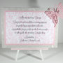 Targhetta con farfalla versione rosa - regalo bomboniera madrina padrino Battesimo