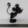 Outlet - ciondolo topolino in plexiglass nero