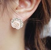 orecchini con roselline