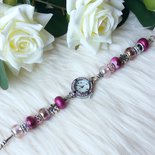 Orologio Con Bracciale Di Perline - Orologio Con Bracciale Di Perle D'acqua Dolce Bianche In Argento, Matrimonio, Sposa - Italia - Foto 3