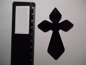 Outlet - ciondolo croce in plexiglass nero