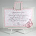 Targhetta con porta foto e farfalla versione rosa - bomboniera madrina padrino Cresima o Battesimo