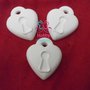 Gessetti colore bianco profumati a forma di LUCCHETTO CUORE per bomboniera Cresima, Battesimo, Comunione, Matrimonio, San Valentino, Natale - Idea Regalo