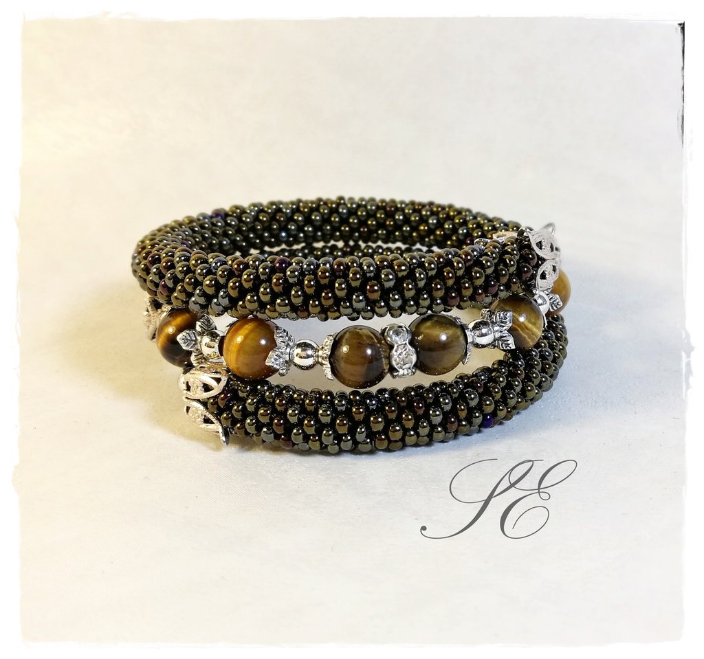 Bracciale Elastico Onice Nero 10mm - Pietre Naturali Per Reiki E Guarigione - Unisex Con Sacchetto Regalo