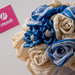 Bouquet tessuto Azzurro e Beige