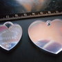 outlet - ciondolo cuore tiffany in plexiglass + cuore specchiato