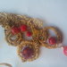 Grande Ciondolo importante rosso corallo e oro dal sapore andaluso