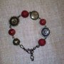 Bracciale vintage bronzo e diaspro rosso