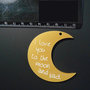 OUTLET - Ciondolo luna in plexiglass oro con incisione