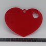 outlet 369 - ciondolo cuore in plexiglass rosso