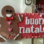 FESTONE GHIRLANDA FUORIPORTA ADDOBBO NATALE ESTERNO E INTERNO GINGERBREAD OMINO