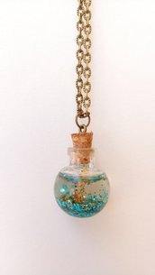 Bottiglietta in vetro e resina - Ricordi di mare 